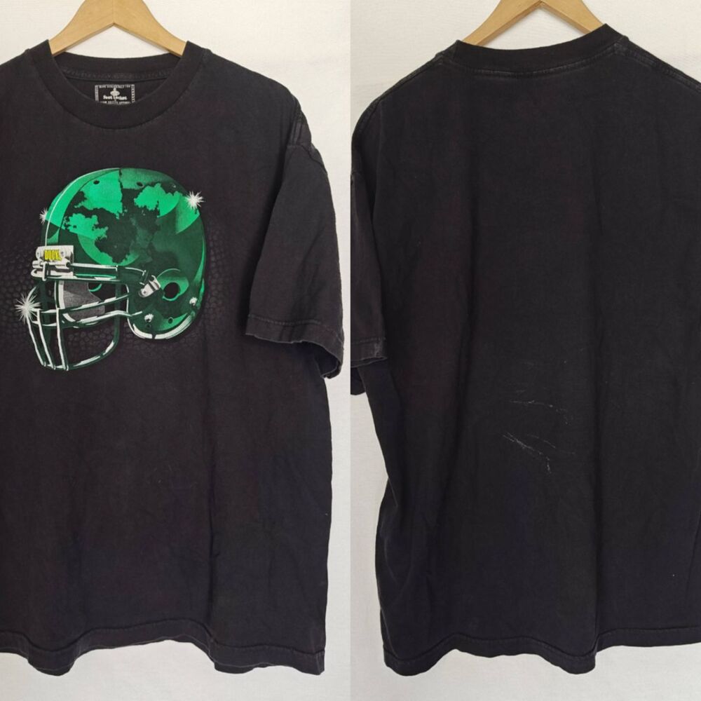 Foot Locker Team Oregon Ducks Graphic Tee Black XL‎ Green Helmet Crew Neck